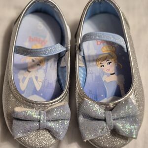 Disney Silver Glitter Kids Shoes Size 5
